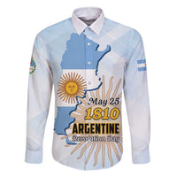 Personalized Argentine Revolution Day 1810 Family Matching Tank Maxi Dress and Hawaiian Shirt Sol de Mayo