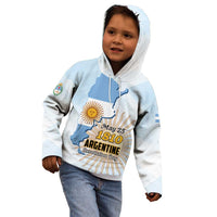 Personalized Argentine Revolution Day 1810 Kid Hoodie Sol de Mayo