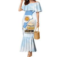 Personalized Argentine Revolution Day 1810 Mermaid Dress Sol de Mayo