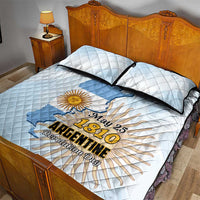 Argentine Revolution Day 1810 Quilt Bed Set Sol de Mayo