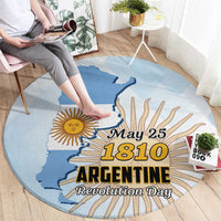 Argentine Revolution Day 1810 Round Carpet Sol de Mayo