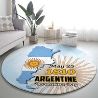 Argentine Revolution Day 1810 Round Carpet Sol de Mayo
