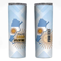 Personalized Argentine Revolution Day 1810 Skinny Tumbler Sol de Mayo