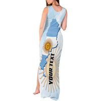 Personalized Argentine Revolution Day 1810 Tank Maxi Dress Sol de Mayo