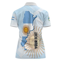 Personalized Argentine Revolution Day 1810 Women Polo Shirt Sol de Mayo
