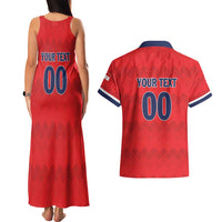 Custom Panama Football Couples Matching Tank Maxi Dress and Hawaiian Shirt Vamos Los Canaleros