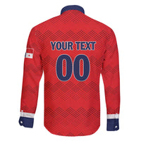 Custom Panama Football Family Matching Off The Shoulder Long Sleeve Dress and Hawaiian Shirt Vamos Los Canaleros