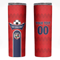 Custom Panama Football Skinny Tumbler Vamos Los Canaleros