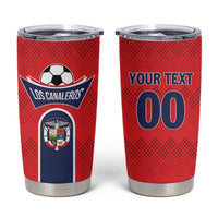 Custom Panama Football Tumbler Cup Vamos Los Canaleros