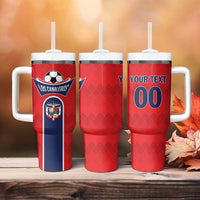 Custom Panama Football Tumbler With Handle Vamos Los Canaleros