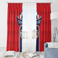 Panama Football Window Curtain Vamos Los Canaleros