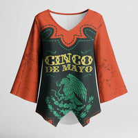 Personalized Cinco de Mayo Kimono Sleeve Blouse Grunge Stylized