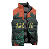 Personalized Cinco de Mayo Sleeveless Puffer Jacket Grunge Stylized