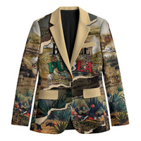 Mexican Battle of Puebla Blazer Vintage Art Style