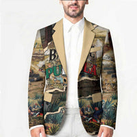 Mexican Battle of Puebla Blazer Vintage Art Style
