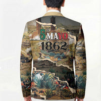 Mexican Battle of Puebla Blazer Vintage Art Style