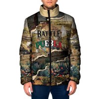 Mexican Battle of Puebla Padded Jacket Vintage Art Style