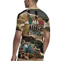 Mexican Battle of Puebla Rugby Jersey Vintage Art Style