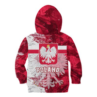 Poland Kid Hoodie Polska Coat Of Arms Flag Style - Wonder Print Shop