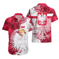 Custom Poland Hawaiian Shirt Polska Coat Of Arms Flag Style - Wonder Print Shop