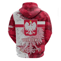 Custom Poland Hoodie Polska Coat Of Arms Flag Style - Wonder Print Shop
