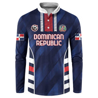 Custom Football Dominican Republic Button Sweatshirt Go Los Quisqueyanos - Wonder Print Shop