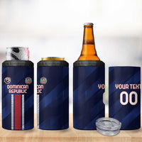 Custom Football Dominican Republic 4 in 1 Can Cooler Tumbler Go Los Quisqueyanos - Wonder Print Shop