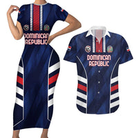 Custom Football Dominican Republic Couples Matching Short Sleeve Bodycon Dress and Hawaiian Shirt Go Los Quisqueyanos - Wonder Print Shop