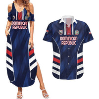 Custom Football Dominican Republic Couples Matching Summer Maxi Dress and Hawaiian Shirt Go Los Quisqueyanos - Wonder Print Shop