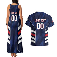 Custom Football Dominican Republic Couples Matching Tank Maxi Dress and Hawaiian Shirt Go Los Quisqueyanos - Wonder Print Shop