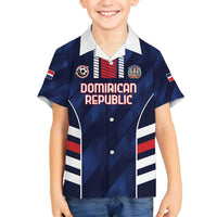 Custom Football Dominican Republic Family Matching Off Shoulder Short Dress and Hawaiian Shirt Go Los Quisqueyanos - Wonder Print Shop