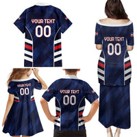 Custom Football Dominican Republic Family Matching Puletasi and Hawaiian Shirt Go Los Quisqueyanos - Wonder Print Shop