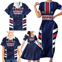 Custom Football Dominican Republic Family Matching Short Sleeve Bodycon Dress and Hawaiian Shirt Go Los Quisqueyanos - Wonder Print Shop