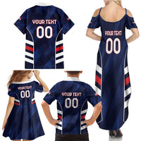 Custom Football Dominican Republic Family Matching Summer Maxi Dress and Hawaiian Shirt Go Los Quisqueyanos - Wonder Print Shop
