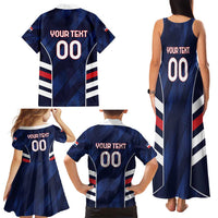 Custom Football Dominican Republic Family Matching Tank Maxi Dress and Hawaiian Shirt Go Los Quisqueyanos - Wonder Print Shop