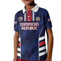 Custom Football Dominican Republic Kid Polo Shirt Go Los Quisqueyanos - Wonder Print Shop