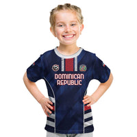Custom Football Dominican Republic Kid T Shirt Go Los Quisqueyanos - Wonder Print Shop