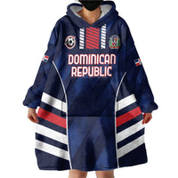 Custom Football Dominican Republic Wearable Blanket Hoodie Go Los Quisqueyanos - Wonder Print Shop