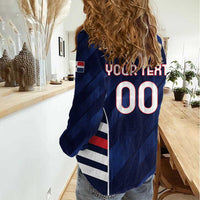 Custom Football Dominican Republic Women Casual Shirt Go Los Quisqueyanos - Wonder Print Shop