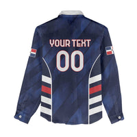 Custom Football Dominican Republic Women Casual Shirt Go Los Quisqueyanos - Wonder Print Shop