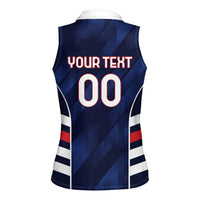 Custom Football Dominican Republic Women Sleeveless Polo Shirt Go Los Quisqueyanos - Wonder Print Shop