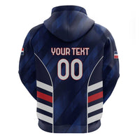 Custom Football Dominican Republic Zip Hoodie Go Los Quisqueyanos - Wonder Print Shop