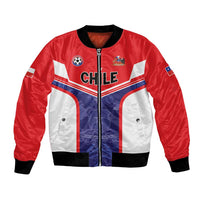 Custom Football Chile Bomber Jacket Vamos La Roja - Wonder Print Shop