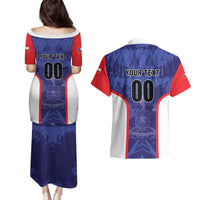 Custom Football Chile Couples Matching Puletasi and Hawaiian Shirt Vamos La Roja - Wonder Print Shop