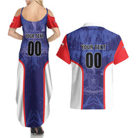 Custom Football Chile Couples Matching Summer Maxi Dress and Hawaiian Shirt Vamos La Roja - Wonder Print Shop