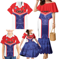 Custom Football Chile Family Matching Mermaid Dress and Hawaiian Shirt Vamos La Roja - Wonder Print Shop
