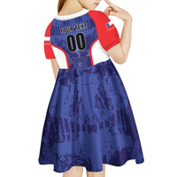 Custom Football Chile Kid Short Sleeve Dress Vamos La Roja - Wonder Print Shop