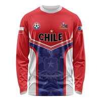 Custom Football Chile Long Sleeve Shirt Vamos La Roja - Wonder Print Shop