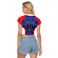 Custom Football Chile Raglan Cropped T Shirt Vamos La Roja - Wonder Print Shop