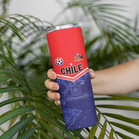 Custom Football Chile Skinny Tumbler Vamos La Roja - Wonder Print Shop